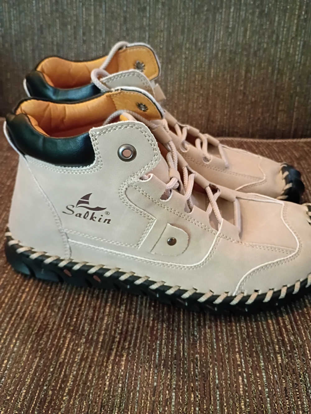 Salkin Leather New Casual Shoes Stylish Lace-Up Outdoor Hiking Sports Shoes Boot